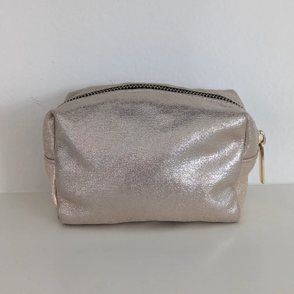 Topshop Gold Metallic Cosmetic Pouch NEW